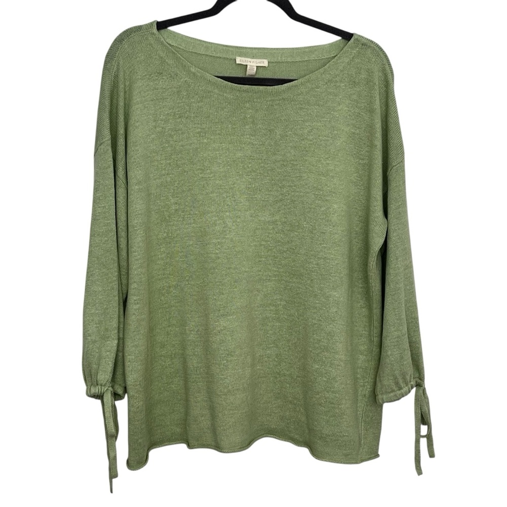 Eileen Fisher Green Crew Neck Sweater